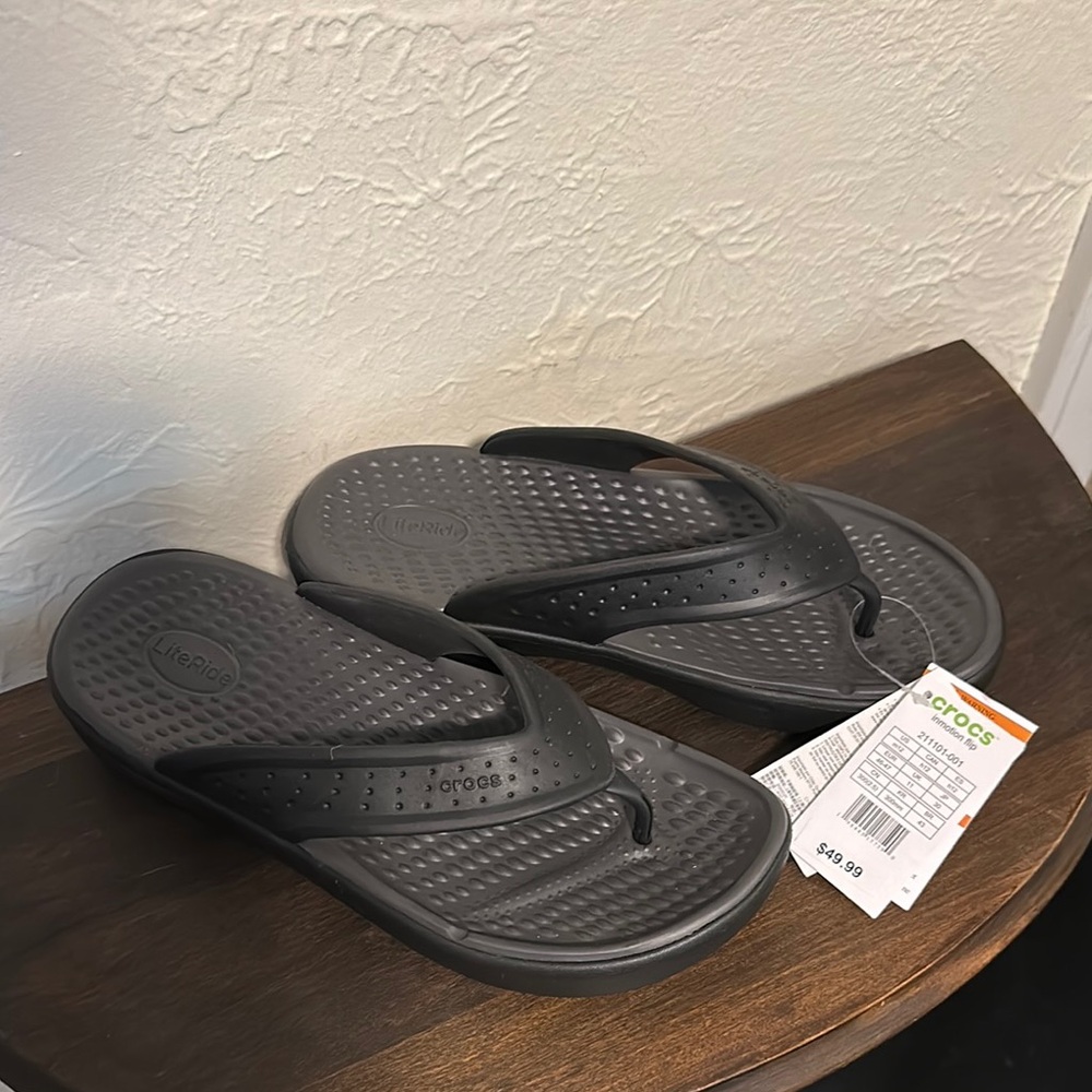 CROCS Charcoal Inmotion Flip Flops
